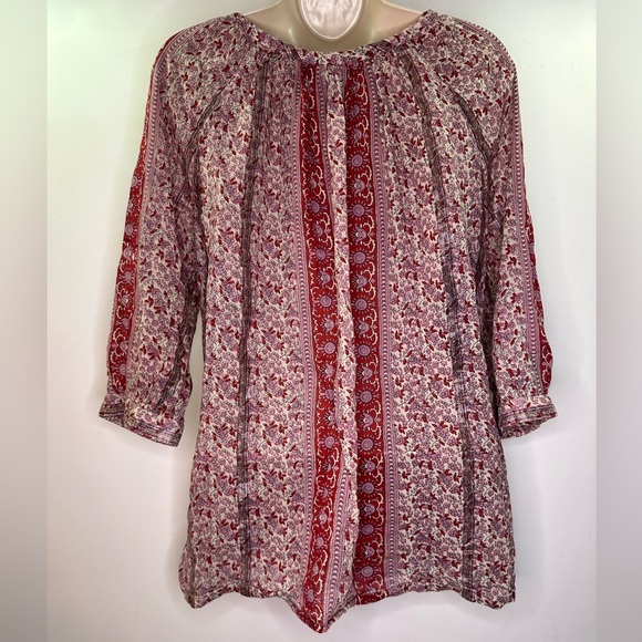 Lucky brand women’s lightweight cotton blouse size medium - Picture 5 of 5